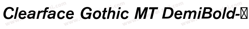 Clearface Gothic MT DemiBold字体转换